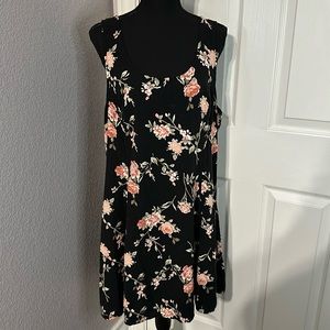 Forever 21+ Plus Size Black Floral Dress - Size 3X